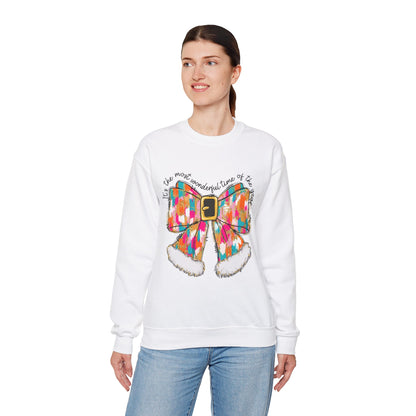 The Most Wonderful Time of the Year Unisex Heavy Blend™ Crewneck Sweatshirt , Christmas Gift for Everyone