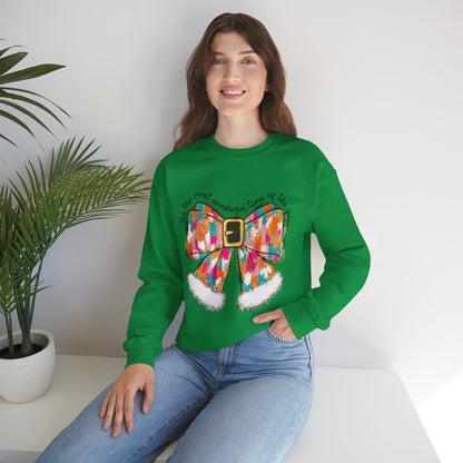 The Most Wonderful Time of the Year Unisex Heavy Blend™ Crewneck Sweatshirt , Christmas Gift for Everyone