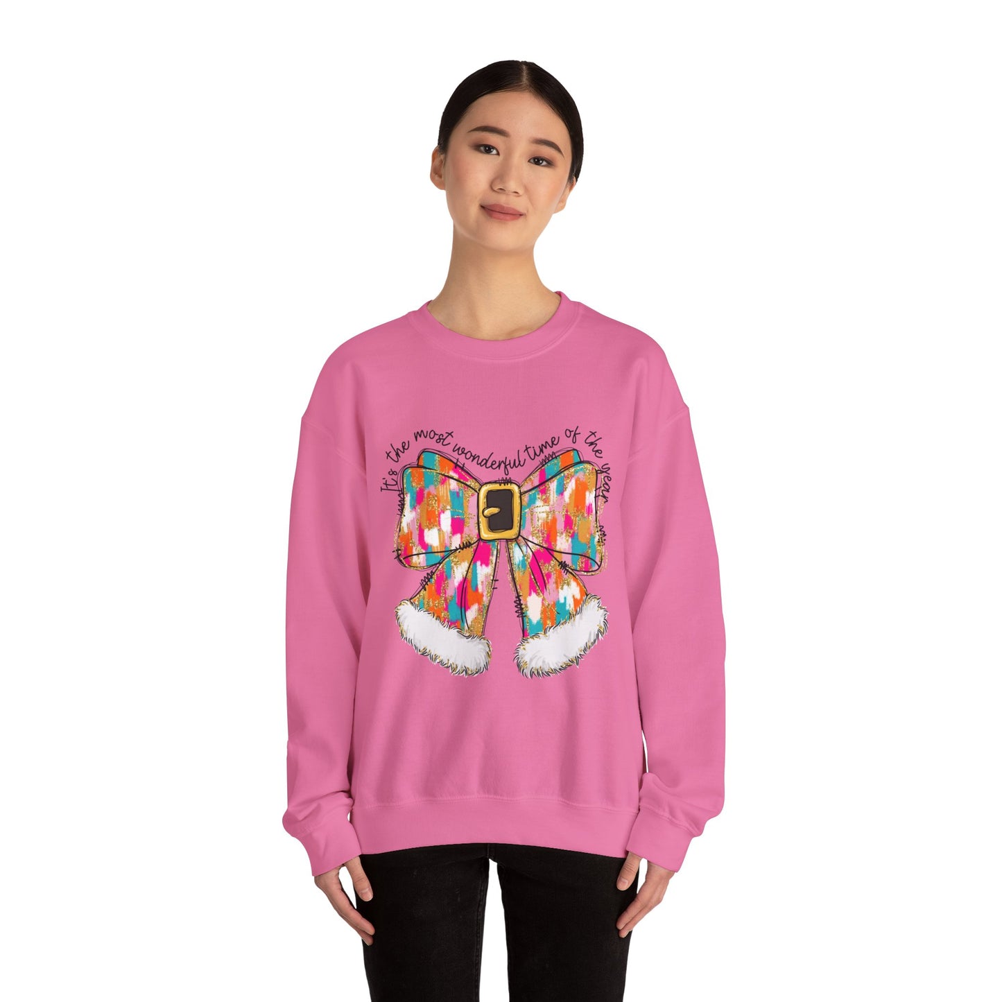 The Most Wonderful Time of the Year Unisex Heavy Blend™ Crewneck Sweatshirt , Christmas Gift for Everyone